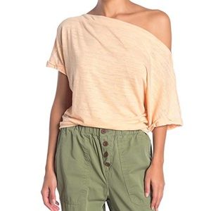 Free People Peach Short Sleeve Tee